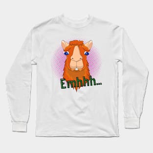 Sad Llama Art Long Sleeve T-Shirt